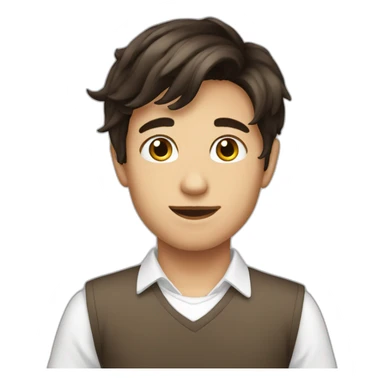 brunette twink sticker