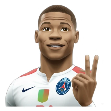 mbappé faisant un doigt d'honneur sticker