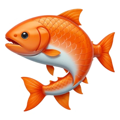 cute salmon fish sticker