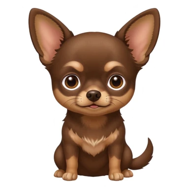 Dark Brown chihuahua  sticker