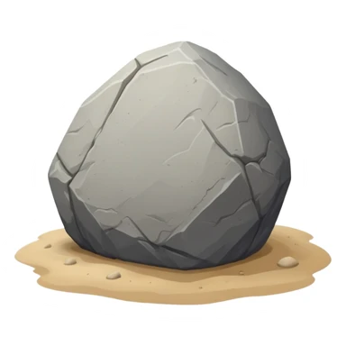 generate realistic detailed big stone on sand sticker