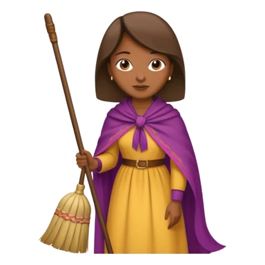 señora barriendo sticker