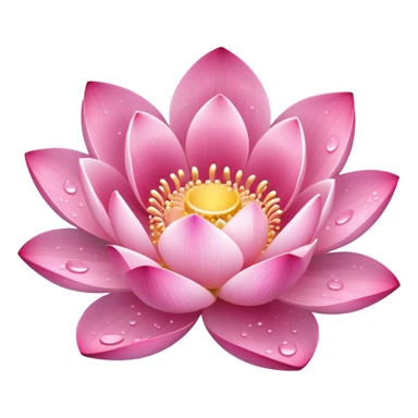 lotus flower with sparkles sticker