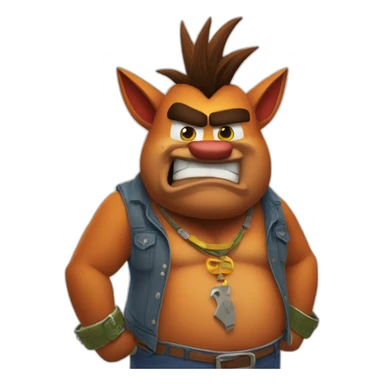 fat crash bandicoot sticker