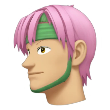 Zoro aux cheveux rose sticker
