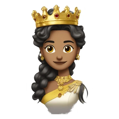 Una leon  fuerte rugiendo ,  alegre y elegante con corona de brillo de Reyna  sticker