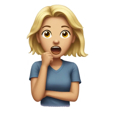 Girl yelling sticker