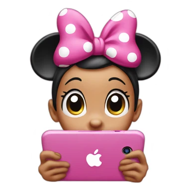 Minnie mouse with a Pink iphone sticker
