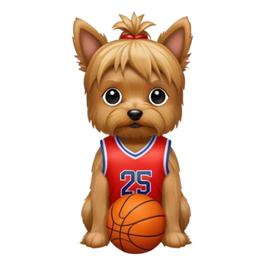 yorkie basketball sticker