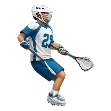 lacrosse player sticker