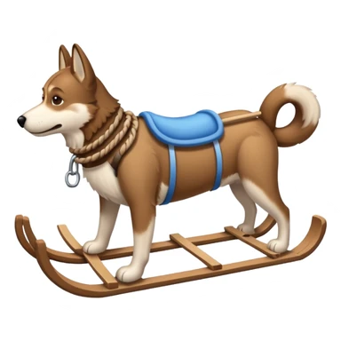Dog sled sticker
