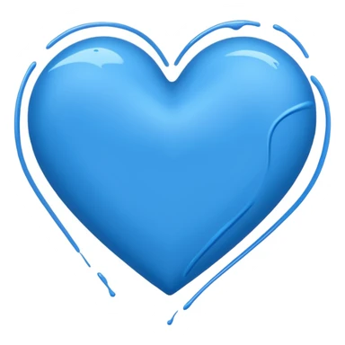 blue heart spray-painted like graffiti  sticker