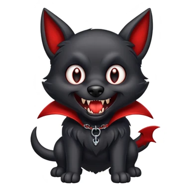 vampire dog sticker
