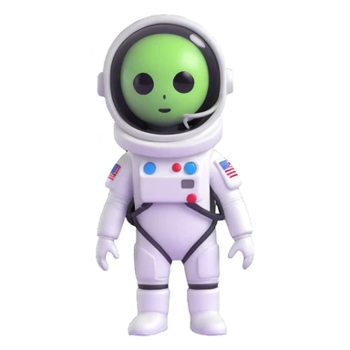 alien astronaut in spacesuit sticker