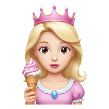 Princess with ice cream sticker