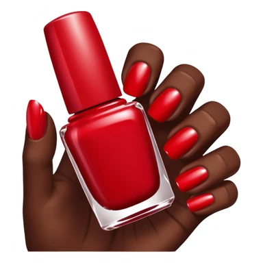 Emoji like this 💅🏾 but with cherry red nail polish  sticker