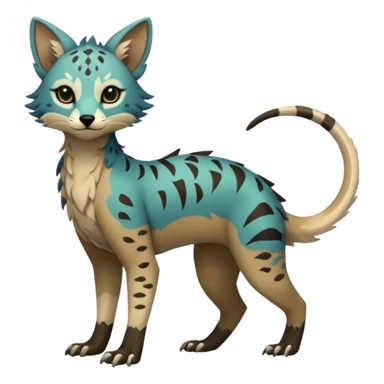 Modern Feral Rare Fantasy Vernid-Trico-species by LiLaiRa, random markings, full body sticker