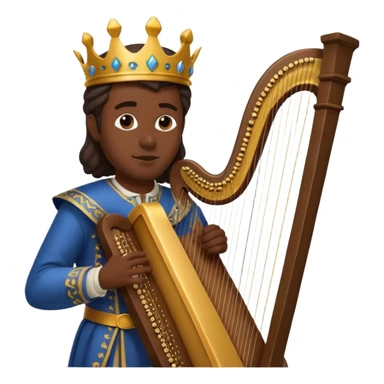 imagen del Rey David músico sticker