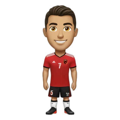 Cristiano Ronaldo with albanian t shirt sticker