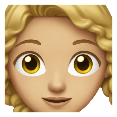 girl with light brown hair and green eyes sticker