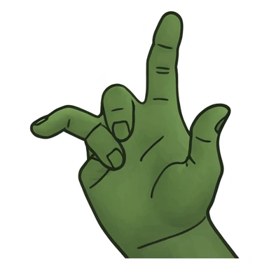 hand making L shape  sticker