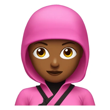 Women ninja in pink  sticker