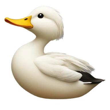 duck in the shape of a V sticker
