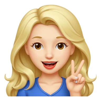 Girl with a finger on her teeth winking make it flirty and keep her hair open sticker