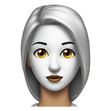 masked beauty gazing forward eyes  sticker