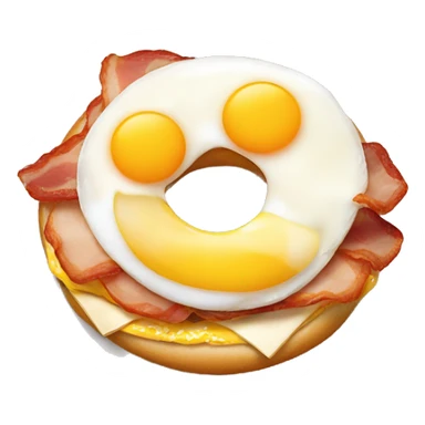 Bacon egg and cheese on an everything bagel sticker