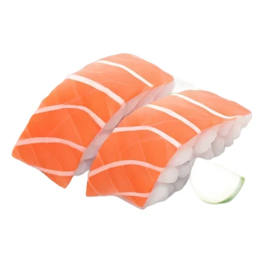 Two pieces of sashimi hugging  sticker