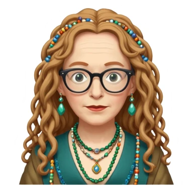Professor Sybill Trelawney wearing glasses sticker