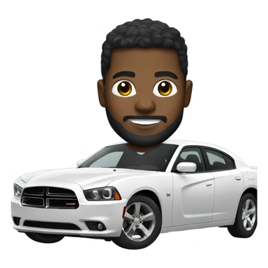 Black man in Dodge Charger sticker
