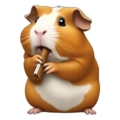 guinea pig smoking cigar sticker