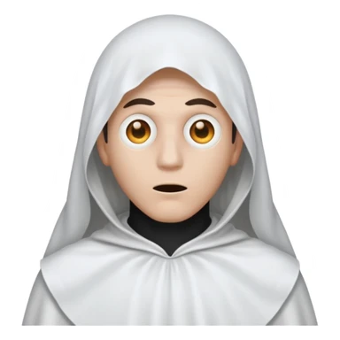 Make a guy in a ghost outfit with a point top sticker