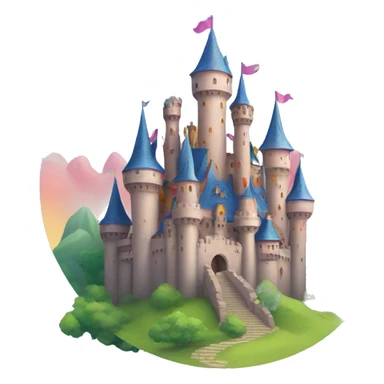 colorful fairytale castle sticker