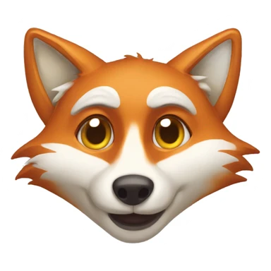 Fox with dizzy face sticker