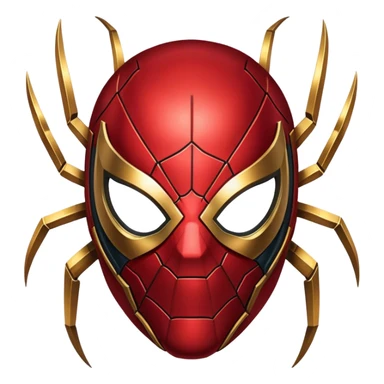 Iron spider man face sticker