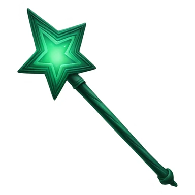 dark green magic wand sticker