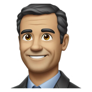 Pedro Sánchez smiling with arms crossed sticker