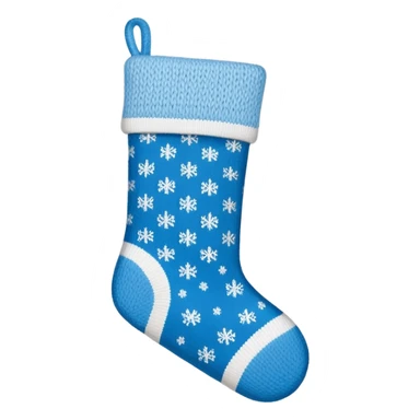 light blue Christmas stocking sticker