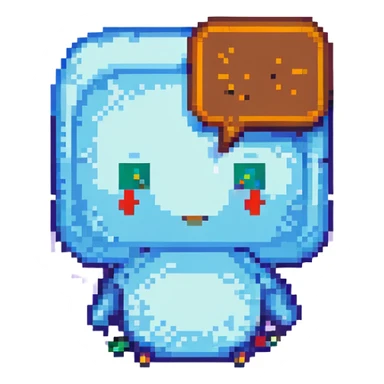 pixel art style chat icon, 48x48 pixels, outlined speech bubble sticker