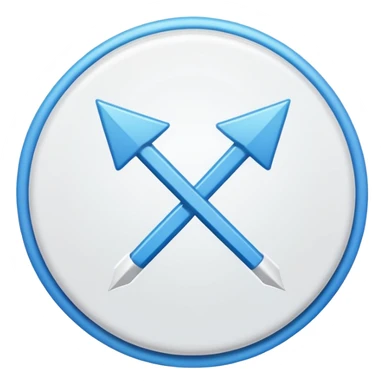 white round arrow, without back sticker