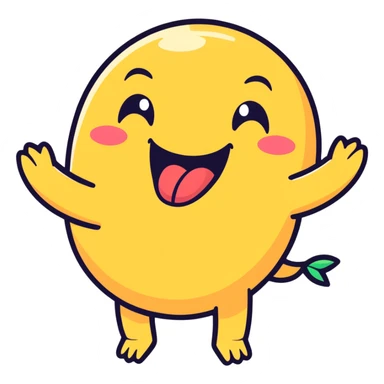 Emoji with hands out and tongue out  sticker
