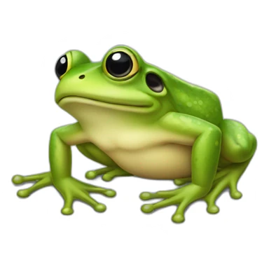 a frog with a mustach sticker