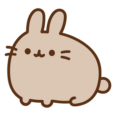 pusheen-style bunny sticker