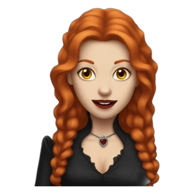 Woman vampire ginger sticker