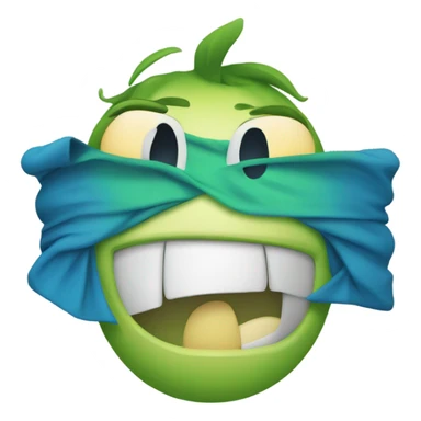 The word WHAT flashing between blue and green sticker