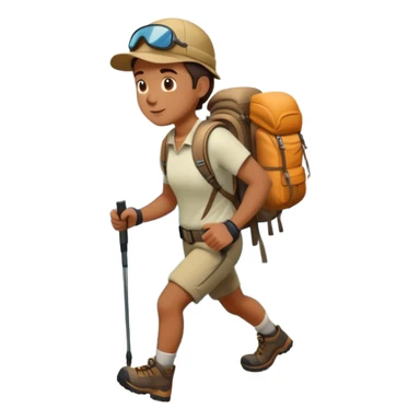 hiking in mountains sticker