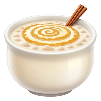 rice porridge with butter and sprinkled cinnamon sugar sticker